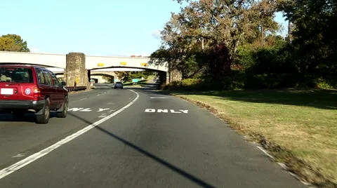 Driving on the highway in Washington, DC Stock Footage 51468562