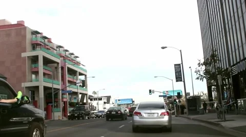 Driving in Hollywood 2 Stock Footage 45158994