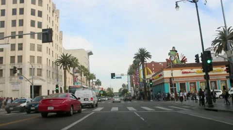 Driving in Hollywood 6 Stock Footage 45158945