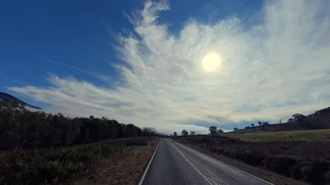 Driving Hyperlapse - Murray River Road - Thologolong Stock Footage 332106200