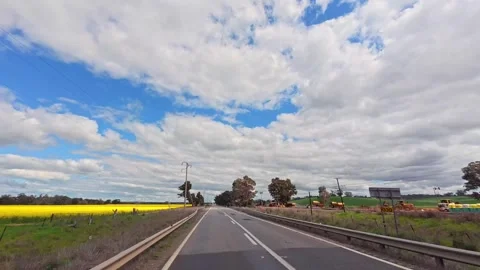 Driving Hyperlapse - Olympic Hwy Illabo NSW Stock Footage 332106232