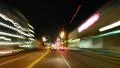 Driving Hyperlapse POV Los Angeles Night Cityscape 4k or 4k+ Resolution