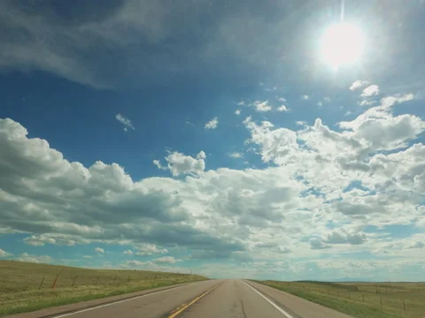 Driving Hyperlapse Under Great Clouds Stock Footage 201756366