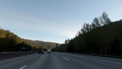 Driving on I90 east through Central Washington on a fall day Stock-Footage 95922136