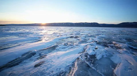 Driving on an ice hummocks Stock Footage 36794985