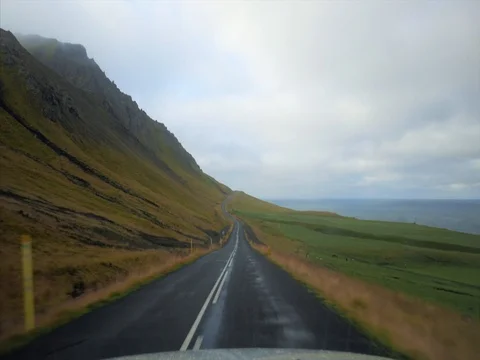 Driving in iceland Stock Footage 83335669