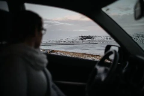 Driving in Iceland Stock Photos