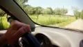 Driving inside a car in a country road (timelapse) HD Footage