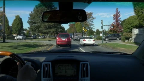 Driving, inside car (variant 2) Stock Footage