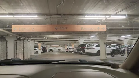 Driving Inside of Parking Garage | Stock Video | Pond5
