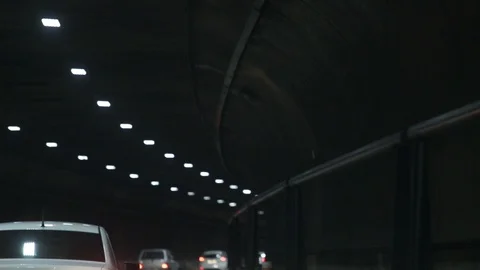 Driving inside underground tunnel2 動画素材 119038799