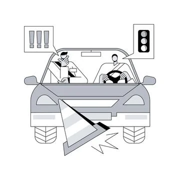 Driving instruction abstract concept vector illustration. Stock Illustration