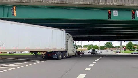 Driving by the interstate 85 bridge Stock Footage 141884418