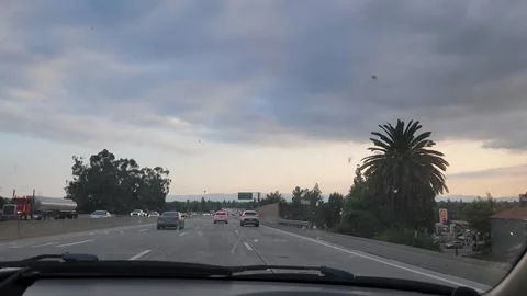 Driving Interstate California Evening 스톡 동영상 251072383
