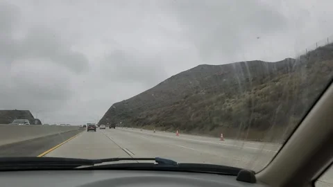 Driving Interstate California Mountains Vídeos de archivo 251373323