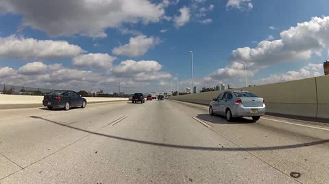 Driving on the Interstate Stock Footage 24465594