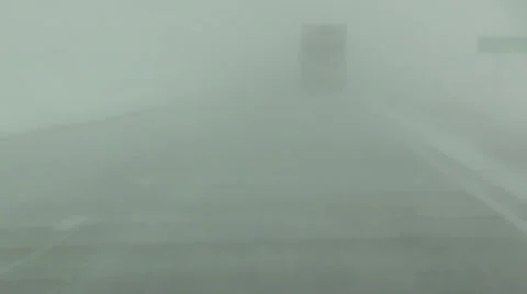 Driving on Interstate Highway in Blizzard Conditions 스톡 동영상 54754965