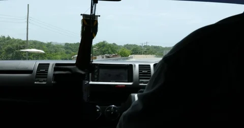 Driving in Jamaica Stock Footage 92589162