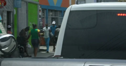 Driving in Jamaica Stock Footage 92591851