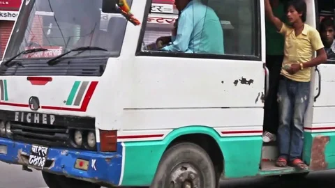 Driving in Kathmandu, Nepal Stock Footage 75575141