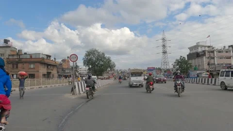 Driving on Kathmandu ring Road Stock Footage 163273906