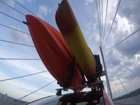 Driving with Kayaks Vídeo Stock 77431370