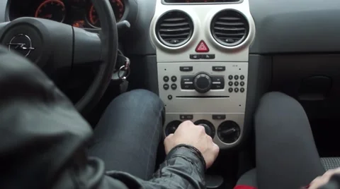 Driving keeping hand in hand Stock Footage 43321762