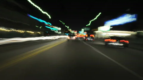 Driving in LA - Front Camera Mount Time Lapse Stock Footage 712438