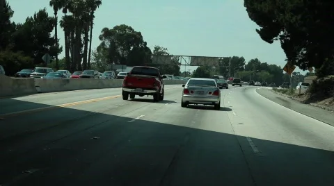 Driving LA Highway 2 Stock Footage 740195