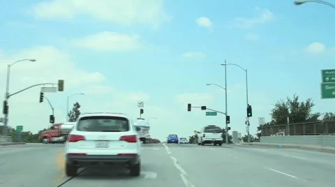 Driving LA Highway Video stock 740334