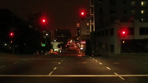 Driving LA Highway Night 2 Stock Footage 740145