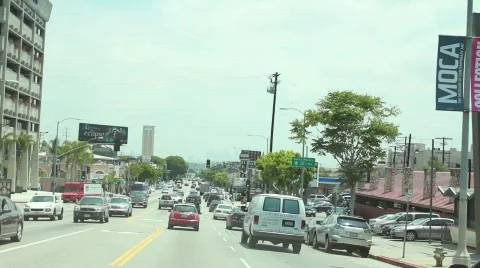 Driving LA Streets 3 Stock Footage 740229