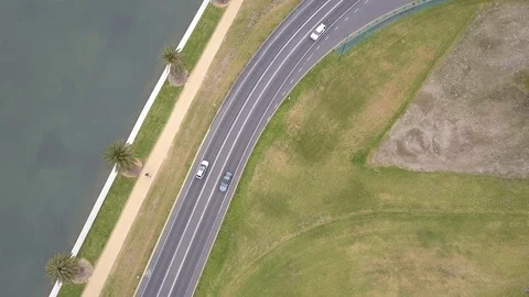 Driving by the lake side Stock Footage 99126695