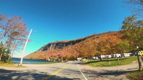 Driving Lake Willoughby Stock-Footage 144896980
