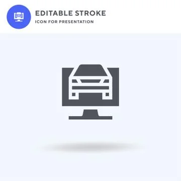 Driving Lessons icon vector, filled flat sign, solid pictogram isolated on white イラスト素材