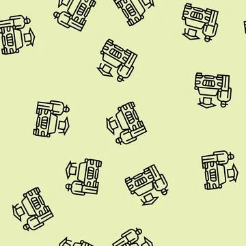 Driving Lessons for teens line seamless pattern Stock Illustration
