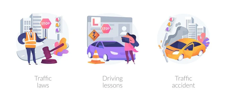 Driving license abstract concept vector illustrations. Stock Illustration