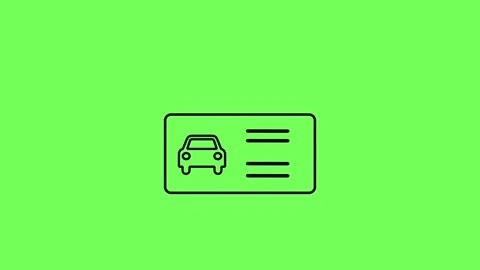 Driving license green screen Stock Footage 293211394