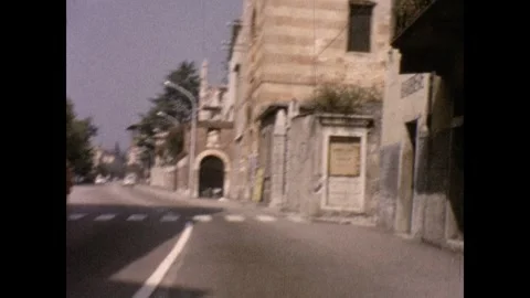 Driving to Limine Sul Garda through tunnels 1965 Stock Footage 253176324