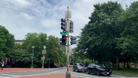 Driving Logan Circle Roundabout in NW Washington, DC Stock Footage 245211202