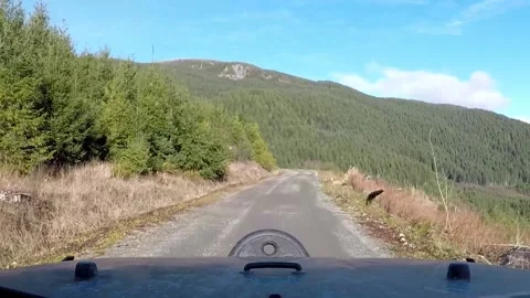 Driving up the logging road Stock Footage 172424950