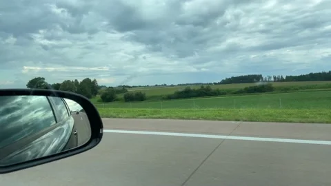 Driving on a long highway Video stock 137816313