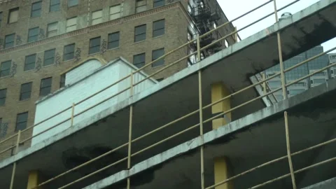 Driving looking up at buildings 库存影片 166815466