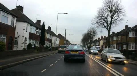 Driving in Luton Stock Footage 10719292