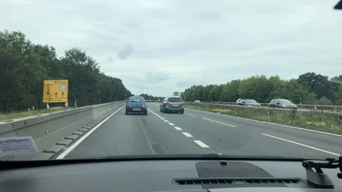 Driving on M25 to Gatwick Stock Footage 112122145