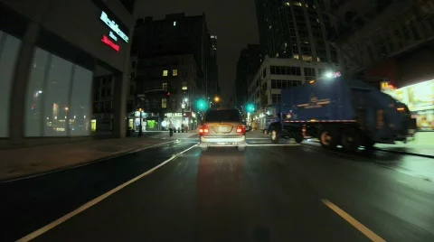 Driving Manhattan - Car Mounted Camera - Time Lapse Stock Footage 861131