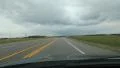 Driving on Manitoba highway. Overcast. HD Footage