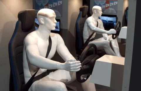 Driving mannequin Foto stock