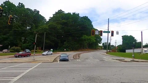 Driving on Memorial drive on a cloudy day Stock-Footage 143030419