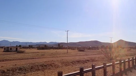 Driving on Mexican border in the desert Video stock 109170447